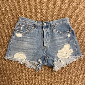 Levi’s high rise jean shorts